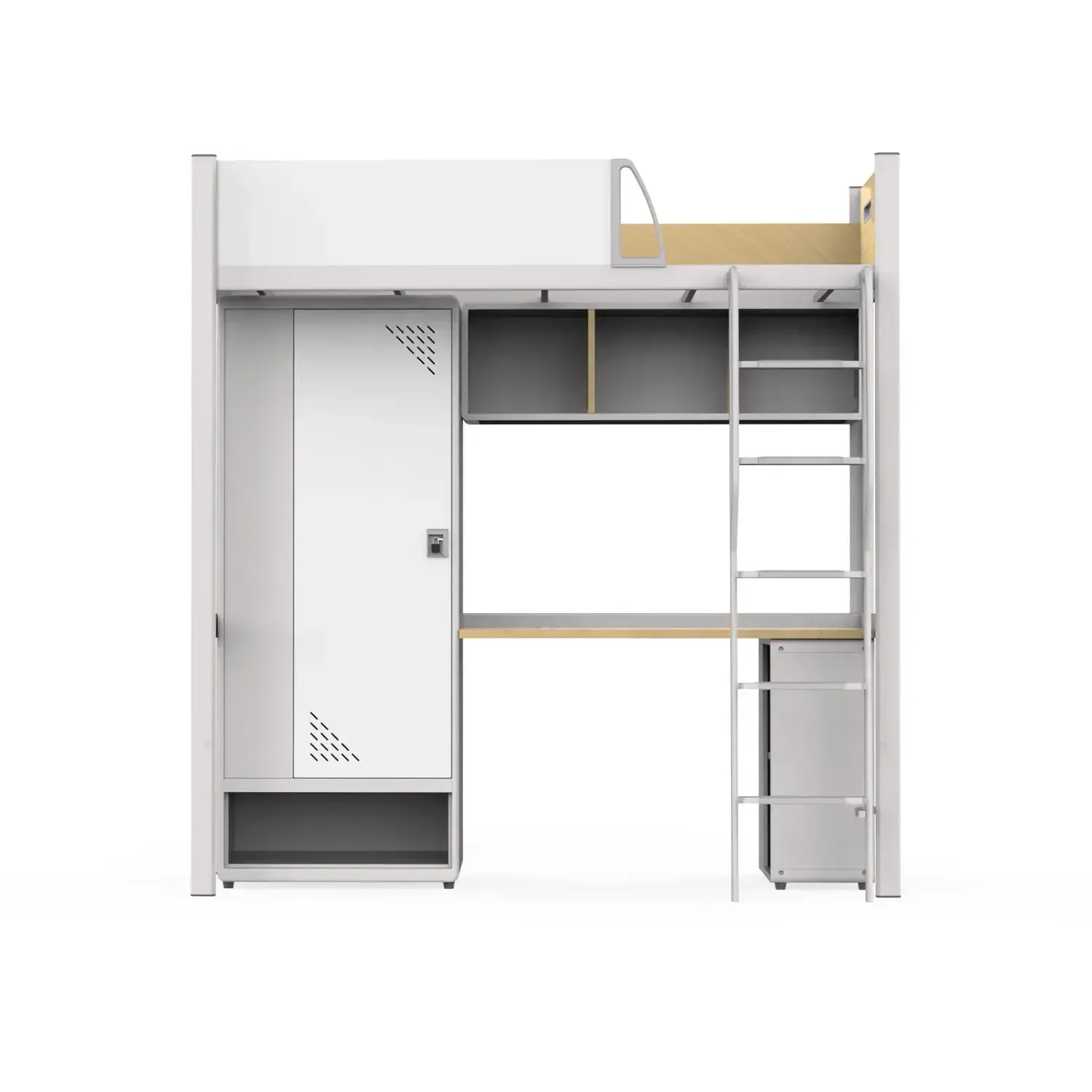 Apartment single bed wardrobe desk combination SW-004 school furniture product Apartment single bed wardrobe desk combination SW-004 school furniture product