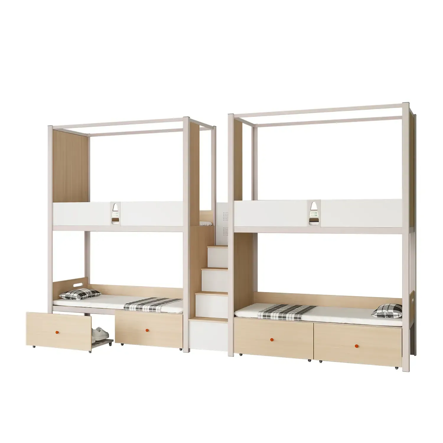 Four-person apartment bed-With stairs and storage cabinets SW-003 school furniture product Four-person apartment bed-With stairs and storage cabinets SW-003 school furniture product