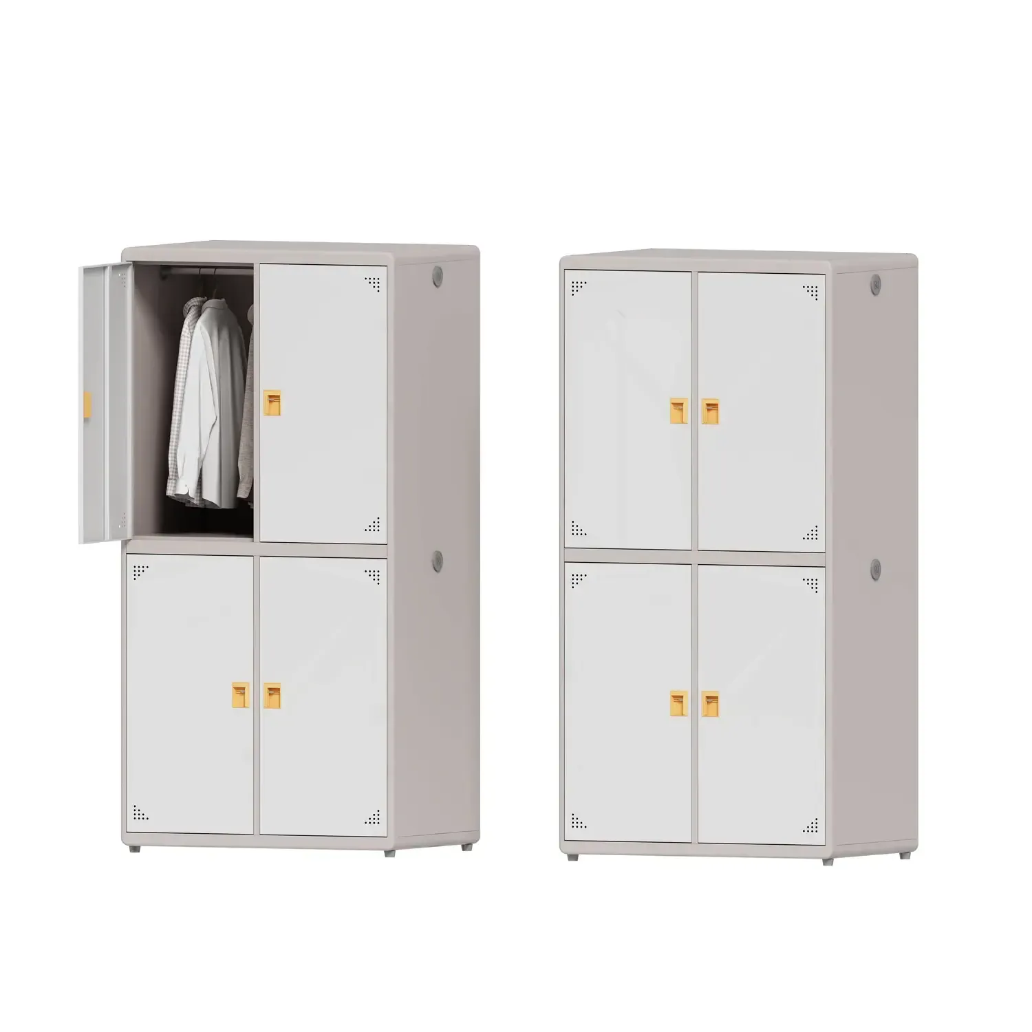 Metal four door wardrobe – school apartment wardrobe school furniture product